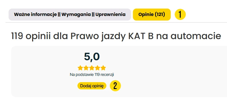 jak zostawic opinie na temat kursu prawa jazdy